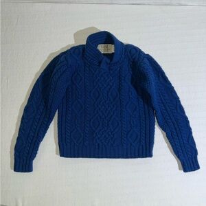 Aran Sweater Market Cable Knit Wool Sweater Womens Size XS Irish Fisherman